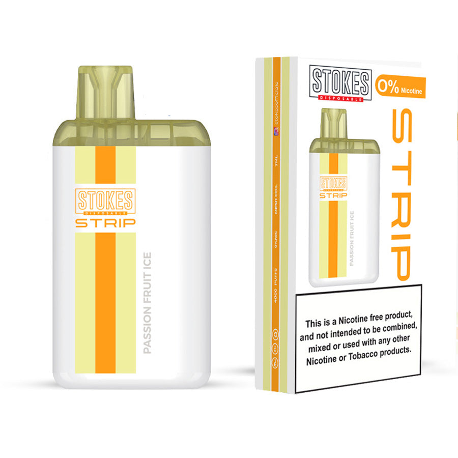 STOKES Strip - 0% Nic. (Disposable Device) -  4000 puffs - Passion Fruit Ice