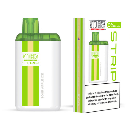 STOKES Strip - 0% Nic. (Disposable Device) -  4000 puffs - Sour Apple Ice