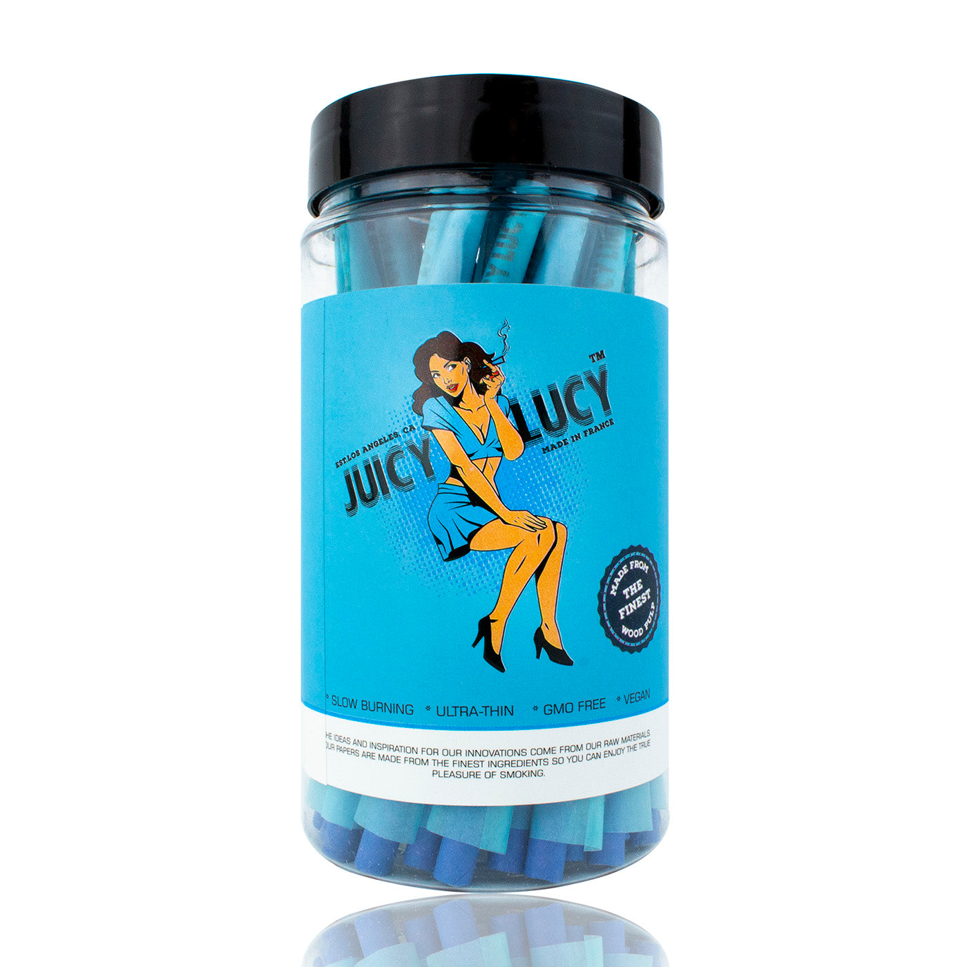 Stokes Juicy Lucy Blue Cones 1 1/4 Size (Jar 50ct)