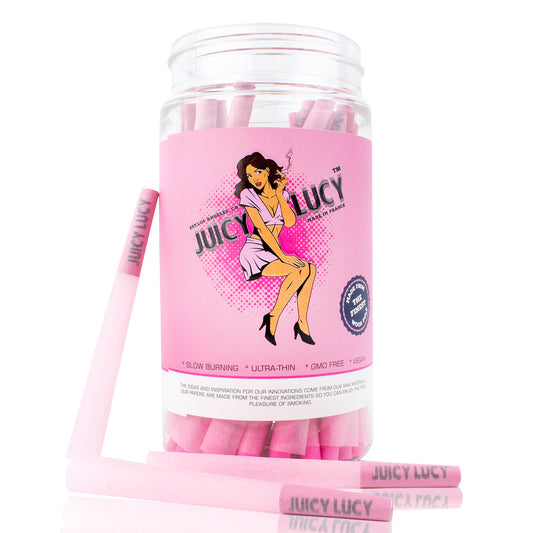 Stokes Juicy Lucy Pink Cones 1 1/4 Size (Jar 50ct)