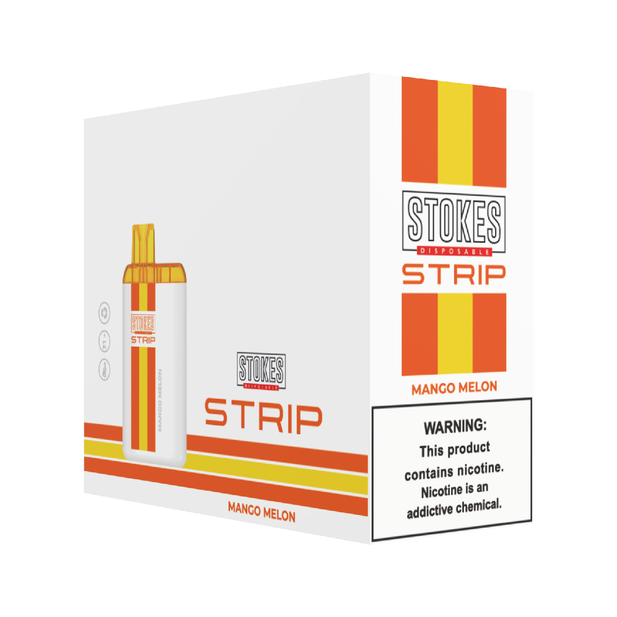 STOKES Strip - 5% Nic. (Disposable Device) - 4000 Puffs - Mango Melon
