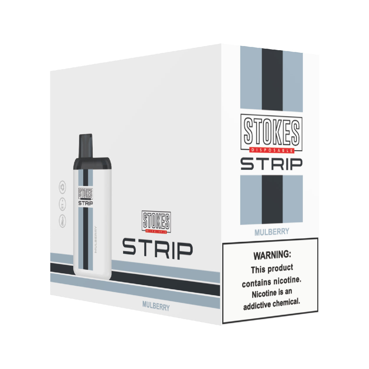STOKES Strip - 5% Nic. (Disposable Device) - 4000 Puffs - Mulberry