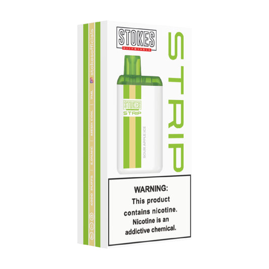 STOKES Strip - 5% Nic. (Disposable Device) - 4000 Puffs - Sour Apple Ice