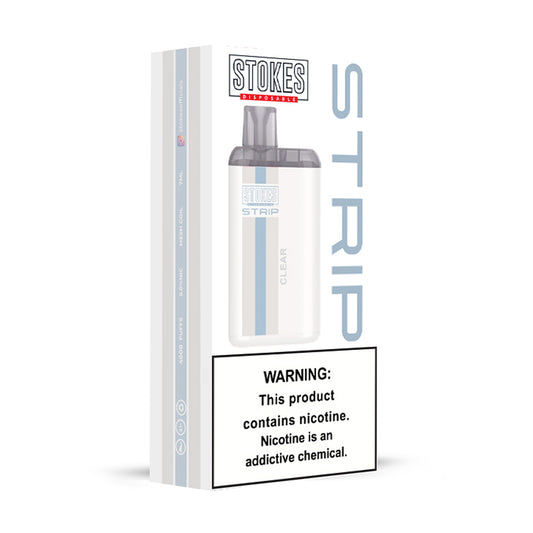 STOKES Strip - 5% Nic. (Disposable Device) - 4000 puffs - Clear