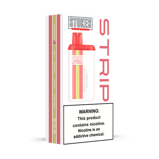 STOKES Strip - 5% Nic. (Disposable Device) - 4000 puffs - Peach Iced Tea