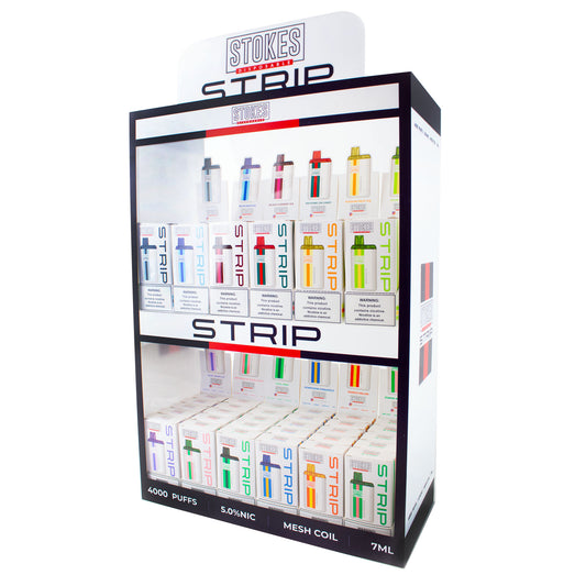 STOKES Strip Disposable Device 12 Display Box with Acrylic Display Stand - Bundle