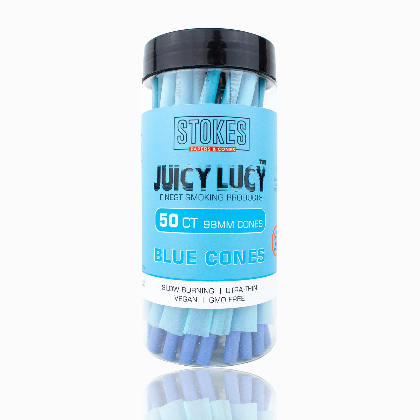 STOKES Juicy Lucy Blue Cones 98mm (Jar 50ct)